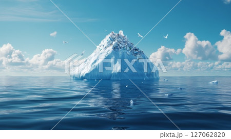 A Plastic Iceberg in a Blue Ocean 127062820