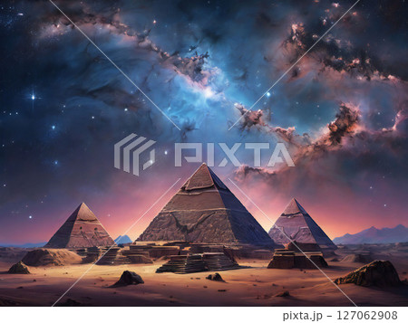 星空とエジプトのピラミッド 星空とエジプトのピラミッド 127062908
