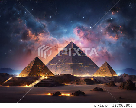 星空とエジプトのピラミッド 星空とエジプトのピラミッド 127062909
