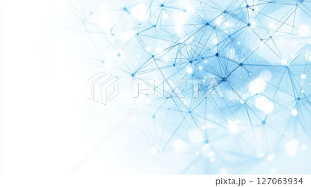Abstract Blue Network with Blurred Lights 127063934