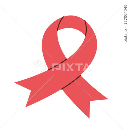 Blood donation day red ribbon 127064349