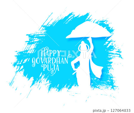 brush stroke style happy govardhan puja wishes background design brush stroke style happy govardhan puja wishes background design 127064833