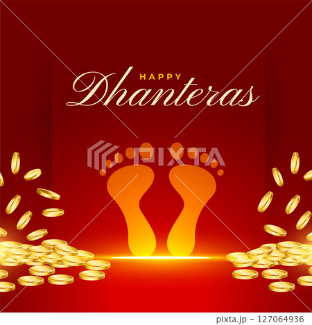 decorative shubh dhanteras event background celebrate festival of prosperity 127064936