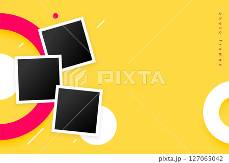creative collage photo frame template in set for your snapshots 127065042