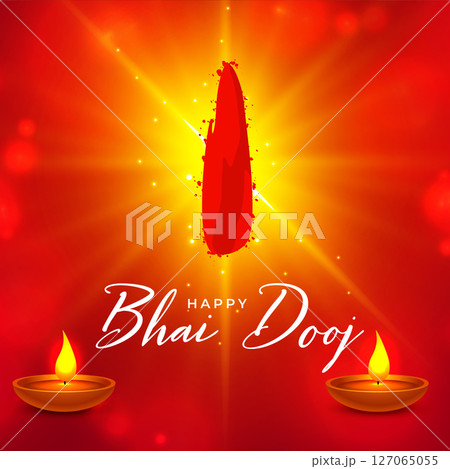 hindu cultural bhai teej greeting card for family wishes and blessings 127065055