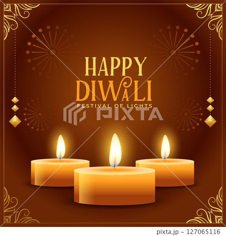 nice happy diwali traditional background with burning lamp design nice happy diwali traditional background with burning lamp design 127065116
