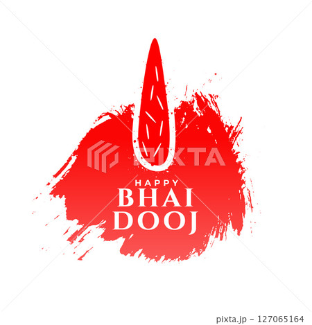 happy bhai dooj puja religious background in brush stroke style 127065164