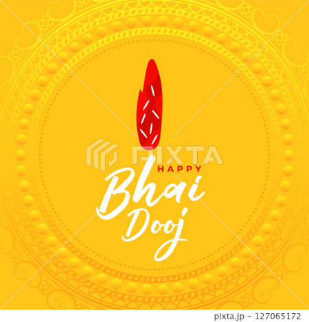 hindu cultural bhai dooj wishes background with roli tilak design 127065172