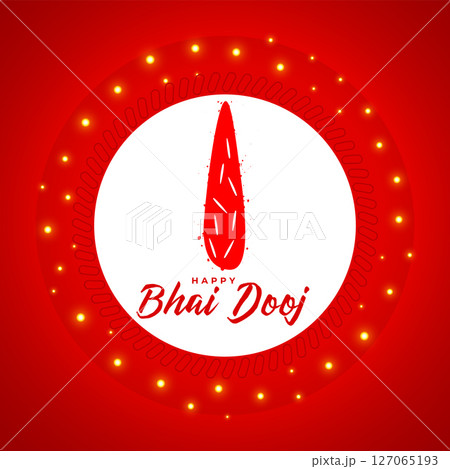 hindu religious bhai dooj greeting card for brother-sister affection 127065193