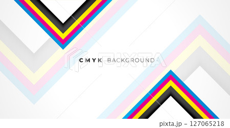 creative cmyk modern banner with colorful stripe 127065218