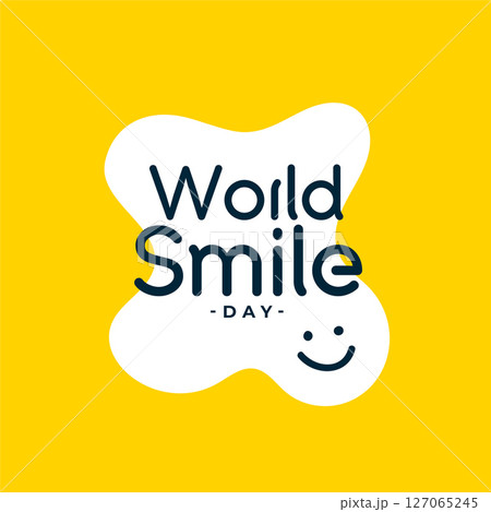 stylish world smile day celebration background for happy faces and mood 127065245