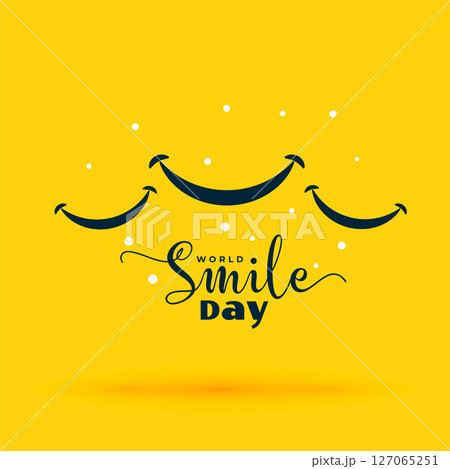 nice world smile day modern background for fun and joy message 127065251