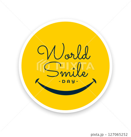 nice world smile day sticker background for joyful mood and emotion 127065252