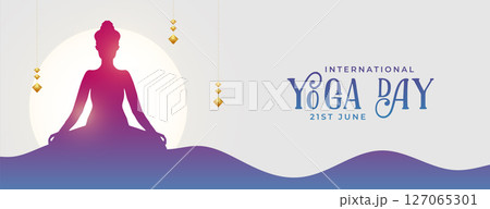 perfect international yoga day banner for balanced and healthy lifestyle perfect international yoga day banner for balanced and healthy lifestyle 127065301