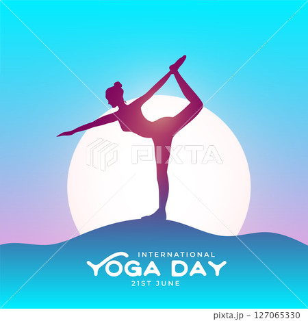 nice women silhouette background celebrate international yoga day nice women silhouette background celebrate international yoga day 127065330