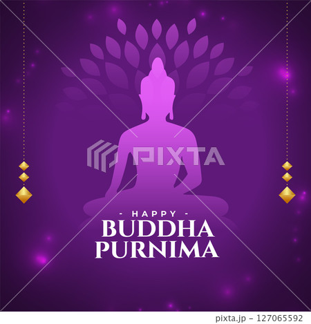 eye catching buddha purnima purple background for religious faith eye catching buddha purnima purple background for religious faith 127065592
