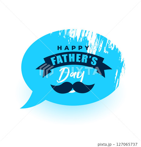 happy father's day wishes background with moustache in chat bubble 127065737