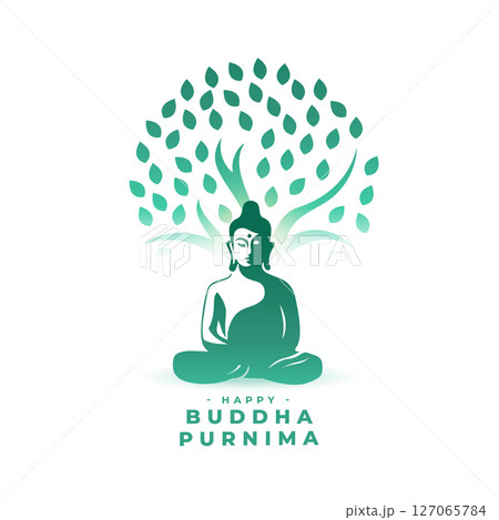 devotional buddha purnima background a monk under tree devotional buddha purnima background a monk under tree 127065784