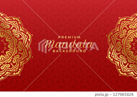 luxurious golden mandala decorative design for wedding or invitation 127065826
