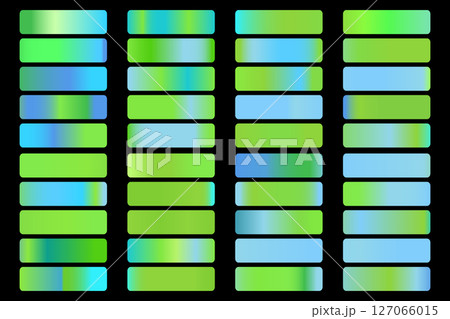 Metalic gradient collection with shiny gold hologram. Holographic foil texture, gold rose, brown and golden gradation. Vector set for frame, ribbon, border, other design Metalic gradient collection with shiny gold hologram. Holographic foil texture, gold rose, brown and golden gradation. Vector set for frame, ribbon, border, other design 127066015