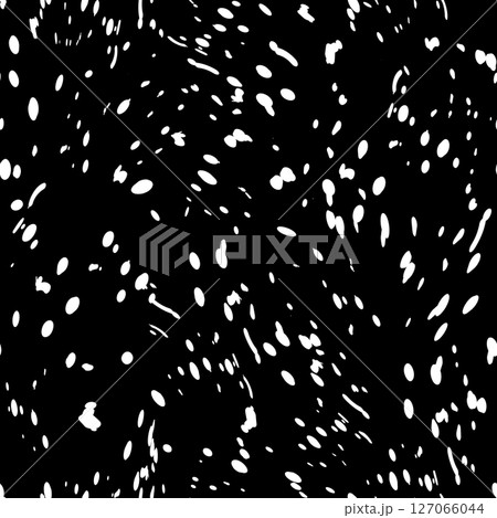Abstract fashion monochrome polka dots background. Black and white seamless pattern with textured circles. Template design for invitation, poster, card, flyer, banner, textile, fabric. Halftone card 127066044