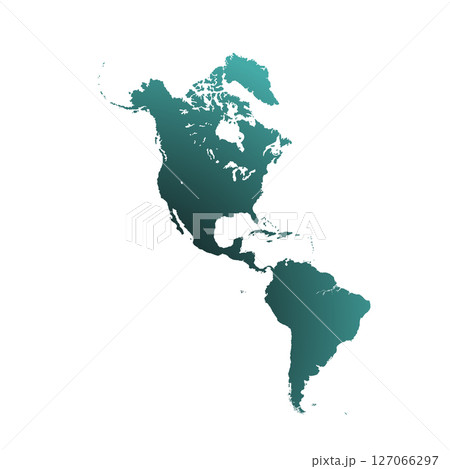 Map of North and South America, sign silhouette. World Map Globe. Vector Illustration isolated on transparent background. American continent Map of North and South America, sign silhouette. World Map Globe. Vector Illustration isolated on transparent background. American continent 127066297