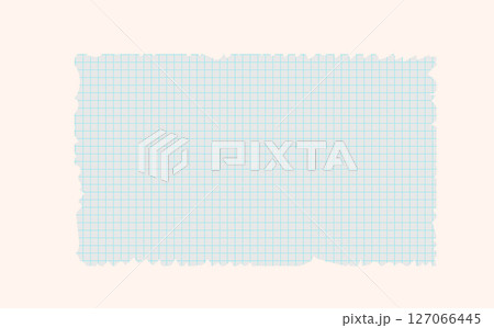 Graph paper. Printable lined and squared grid paper with color lines. Geometric background for school, textures, notebook, diary. Realistic ripped aged paper blank Graph paper. Printable lined and squared grid paper with color lines. Geometric background for school, textures, notebook, diary. Realistic ripped aged paper blank 127066445
