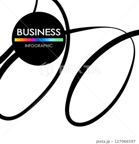 Business infographic. Presentation with elements of graph, diagram with steps, processes. Vector template diagram for creative business concept, banner, workflow layout 127066597