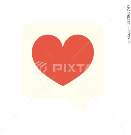 Heart emoji located in a social bubble. A vibrant character symbolizing communication in digital media. This cute message icon shows emotions and connectivity. Perfect for social media contexts, Heart emoji located in a social bubble. A vibrant character symbolizing communication in digital media. This cute message icon shows emotions and connectivity. Perfect for social media contexts, 127066747