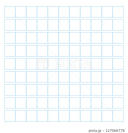 Workbook for writing hieroglyphs. Lined paper for printing. Geometric pattern for school. Realistic lined paper. Simulator for writing Chinese characters. Page of calligraphy exercises. Graph paper 127066776