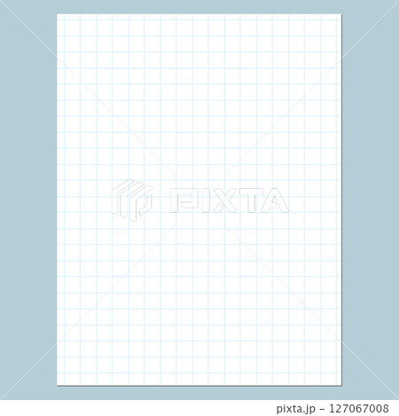 Grid paper. Abstract squared background with color graph. Geometric pattern for school, wallpaper, textures, notebook. Lined blank on transparent background 127067008