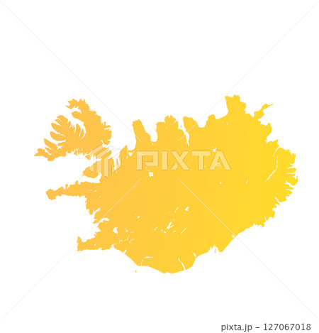 Map of Iceland, sign silhouette. World Map Globe. Vector Illustration isolated on transparent background. Europe continent 127067018