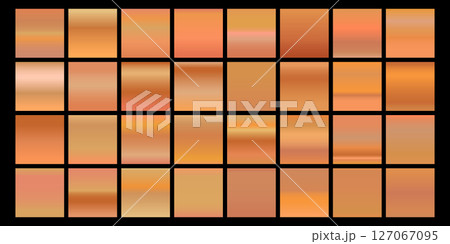 Metallic gradient collection with shiny rainbow hologram. Holographic foil texture, golden, blue, yellow, pink gradation. Vector set for frame, ribbon, border, other design Metallic gradient collection with shiny rainbow hologram. Holographic foil texture, golden, blue, yellow, pink gradation. Vector set for frame, ribbon, border, other design 127067095