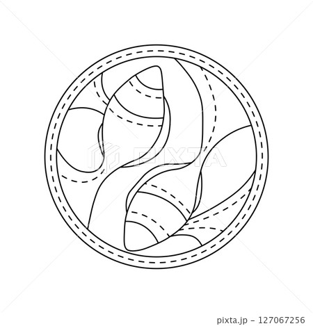 Zodiac horoscope. Pisces astrological icon symbol. Stylized star sign esoteric. Simple line vector illustration Zodiac horoscope. Pisces astrological icon symbol. Stylized star sign esoteric. Simple line vector illustration 127067256