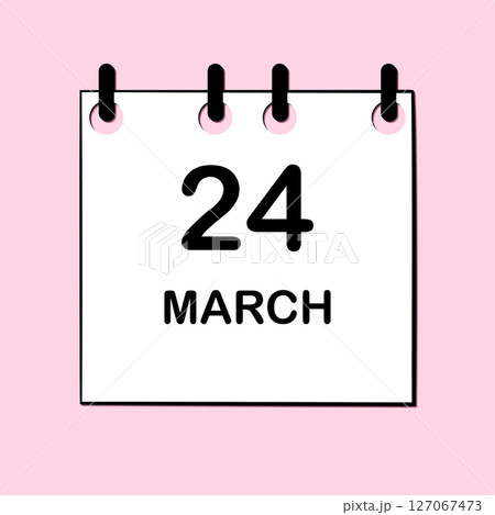 March 24. Daily Calendar icon for design. Simple design for business brochure, flyer, print media, advertisement. Easily editable March 24. Daily Calendar icon for design. Simple design for business brochure, flyer, print media, advertisement. Easily editable 127067473