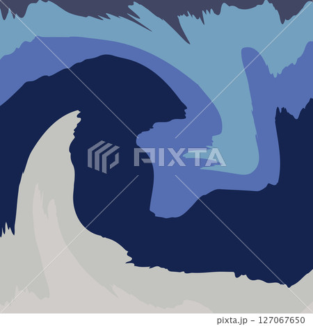 Fluid art. Modern artwork background. Mixture of acrylic paints. Abstract liquid painting marble texture, colorful gradient waves. Vector design for banner, flyer, business card, cover, invitation 127067650