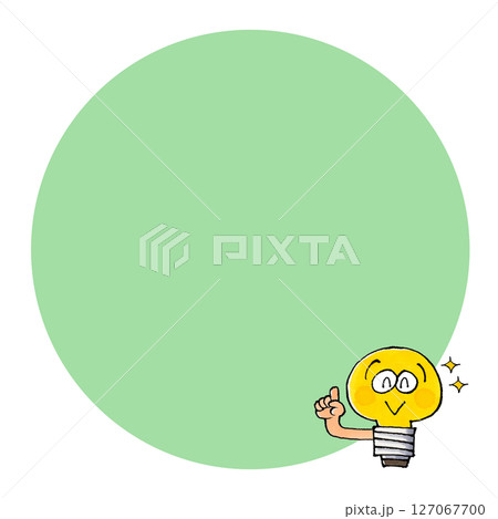 電球のキャラクター　コピースペース 127067700