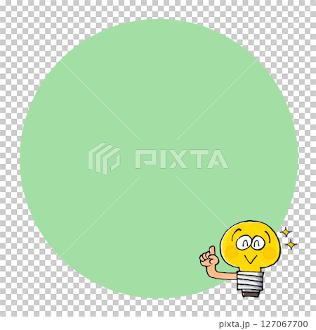 電球のキャラクター　コピースペース 127067700