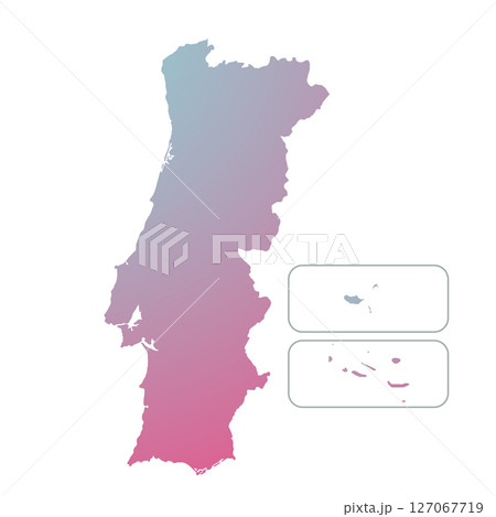 Map of Portugal, sign silhouette. World Map Globe. Vector Illustration isolated on transparent background. Europe continent Map of Portugal, sign silhouette. World Map Globe. Vector Illustration isolated on transparent background. Europe continent 127067719