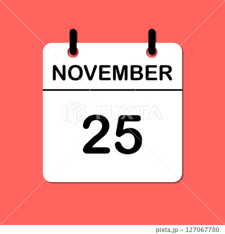 November 25. Daily Calendar icon for design. Simple design for business brochure, flyer, print media, advertisement. Easily editable November 25. Daily Calendar icon for design. Simple design for business brochure, flyer, print media, advertisement. Easily editable 127067780