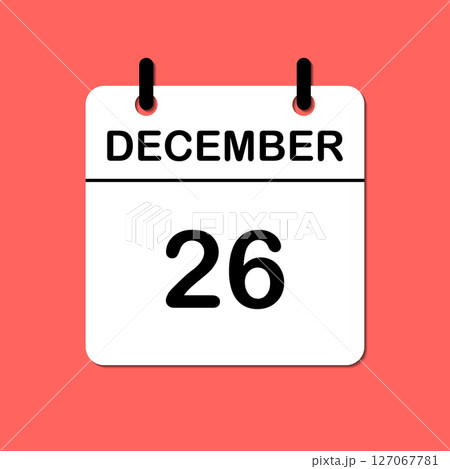 December 26. Daily Calendar icon for design. Simple design for business brochure, flyer, print media, advertisement. Easily editable December 26. Daily Calendar icon for design. Simple design for business brochure, flyer, print media, advertisement. Easily editable 127067781