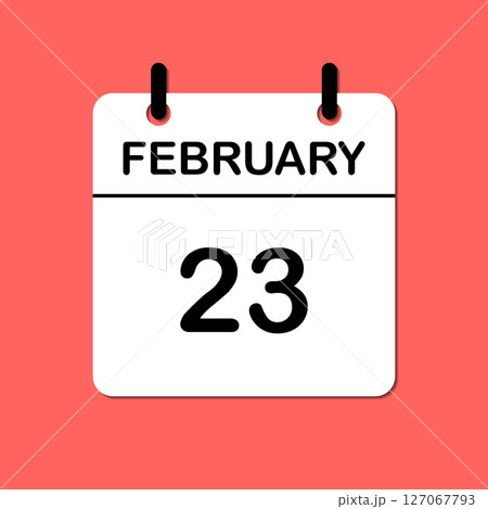 February 23. Daily Calendar icon for design. Simple design for business brochure, flyer, print media, advertisement. Easily editable February 23. Daily Calendar icon for design. Simple design for business brochure, flyer, print media, advertisement. Easily editable 127067793