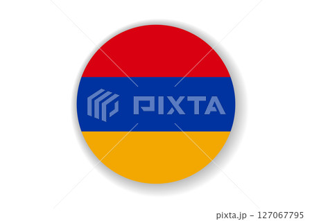 Flag of Armenia. Armenian national symbol in official colors. Template icon. Abstract vector background. Round glass light ball, 3D big bubble, sphere Flag of Armenia. Armenian national symbol in official colors. Template icon. Abstract vector background. Round glass light ball, 3D big bubble, sphere 127067795