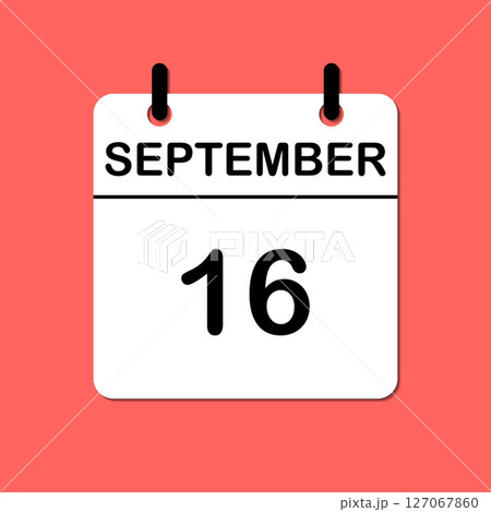 September 16. Daily Calendar icon for design. Simple design for business brochure, flyer, print media, advertisement. Easily editable September 16. Daily Calendar icon for design. Simple design for business brochure, flyer, print media, advertisement. Easily editable 127067860