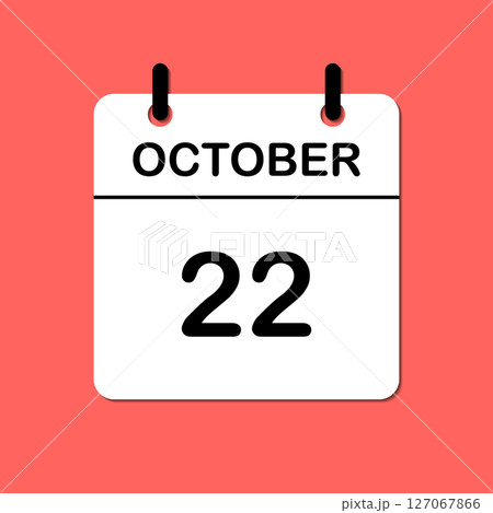 October 22. Daily Calendar icon for design. Simple design for business brochure, flyer, print media, advertisement. Easily editable October 22. Daily Calendar icon for design. Simple design for business brochure, flyer, print media, advertisement. Easily editable 127067866