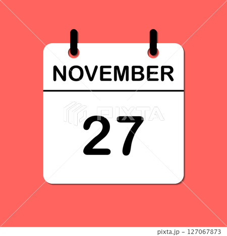 November 29. Daily Calendar icon for design. Simple design for business brochure, flyer, print media, advertisement. Easily editable 127067873