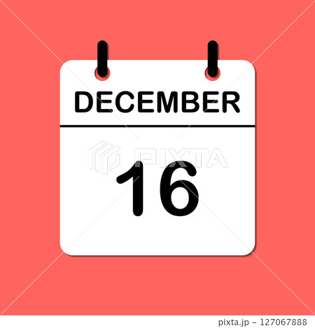 December 16. Daily Calendar icon for design. Simple design for business brochure, flyer, print media, advertisement. Easily editable December 16. Daily Calendar icon for design. Simple design for business brochure, flyer, print media, advertisement. Easily editable 127067888