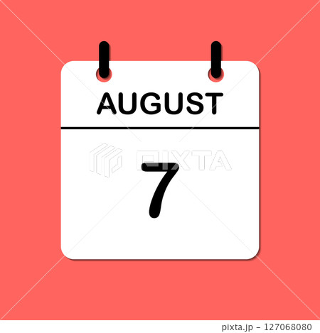 August 7. Daily Calendar icon for design. Simple design for business brochure, flyer, print media, advertisement. Easily editable August 7. Daily Calendar icon for design. Simple design for business brochure, flyer, print media, advertisement. Easily editable 127068080