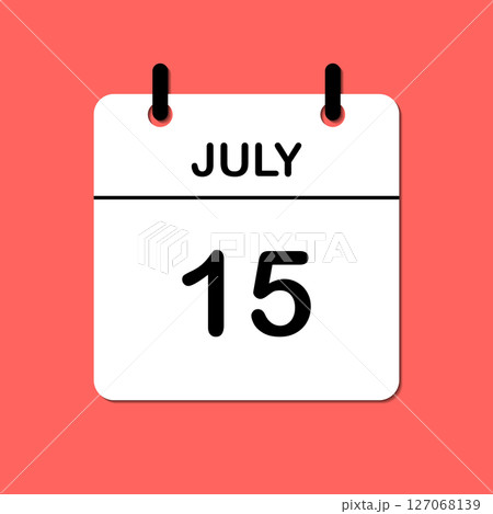 July 15. Daily Calendar icon for design. Simple design for business brochure, flyer, print media, advertisement. Easily editable July 15. Daily Calendar icon for design. Simple design for business brochure, flyer, print media, advertisement. Easily editable 127068139