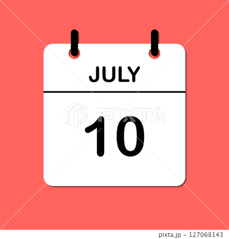 July 10. Daily Calendar icon for design. Simple design for business brochure, flyer, print media, advertisement. Easily editable July 10. Daily Calendar icon for design. Simple design for business brochure, flyer, print media, advertisement. Easily editable 127068143